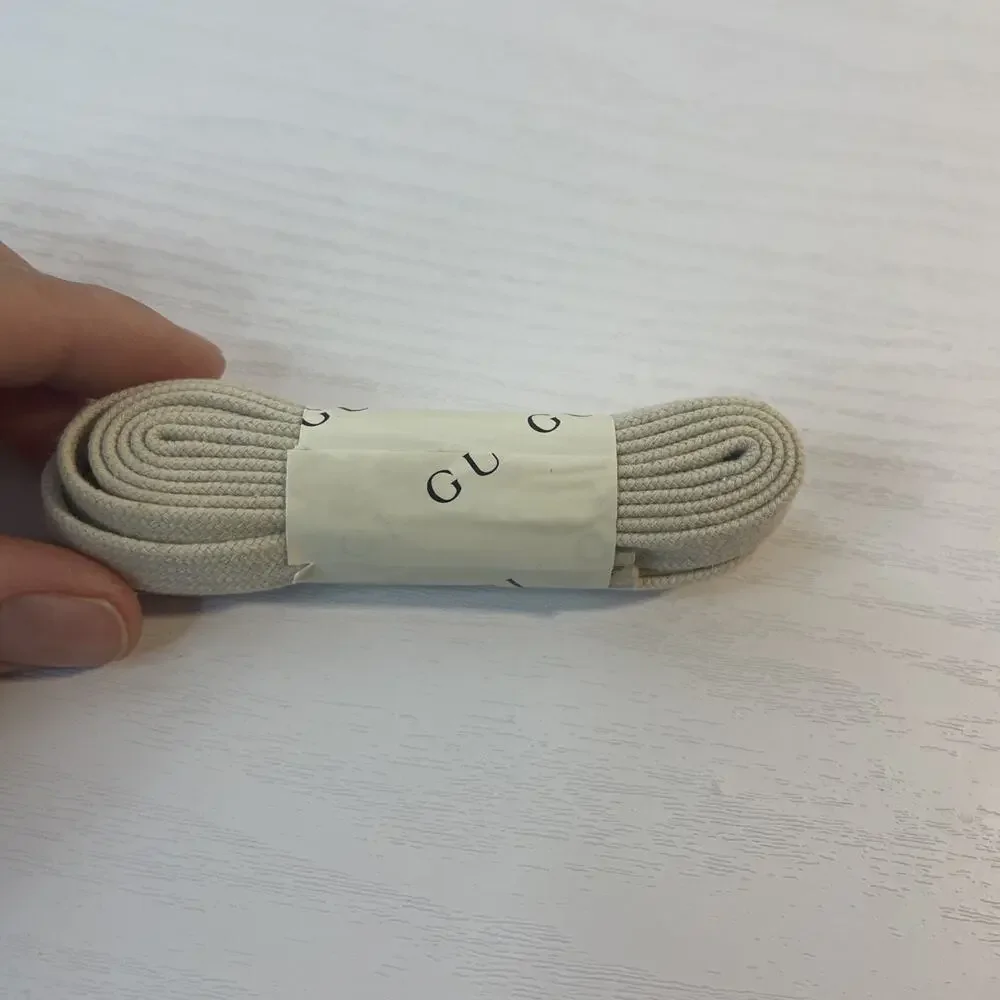New Beige Gucci Lace Shoe Laces Authentic